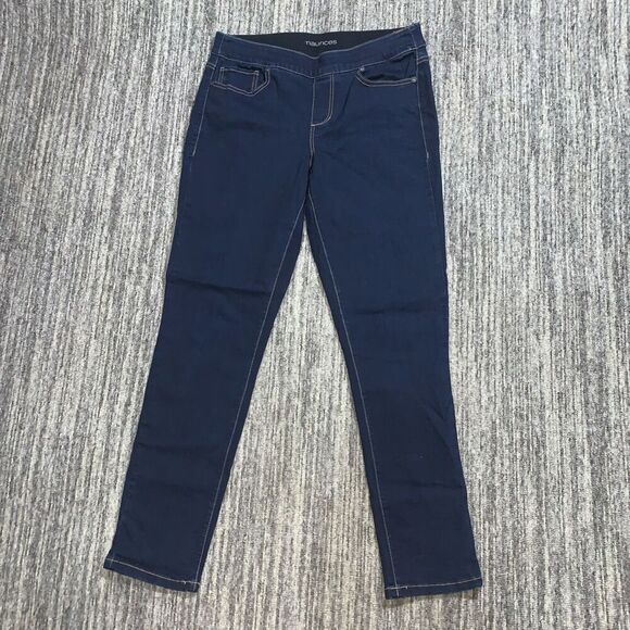 Maurice’s Women’s Small Medium Dark‎ Wash Blue Pullon Pants Jeans Stretch - Picture 1 of 7